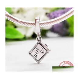 Charms 100 Real 925 Sterling Sier Blackboard Teach with Love Fit Original Bracelet ketting S925CharmScharms Drop Delivery sieraden F otnwd