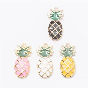 Charms 100pcs Diy Hangers Fruit Pineapple Style Zink Alloon Ketting Bracelet Decorate Handgemaakte sieraden Bevindingen Drop Dhsky