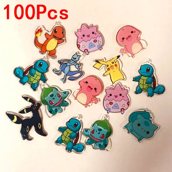 charmes 100pcs / pack en vrac en gros en gros acrylique anime charmes grenouille rose œuf de boucle d'oreille populaire
