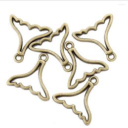 Charms 100pcs walvisstaart 19 19 mm antieke zilveren kleur hangers maken doe -het -zelf handgemaakte Tibetan Finding Jewelry F0733