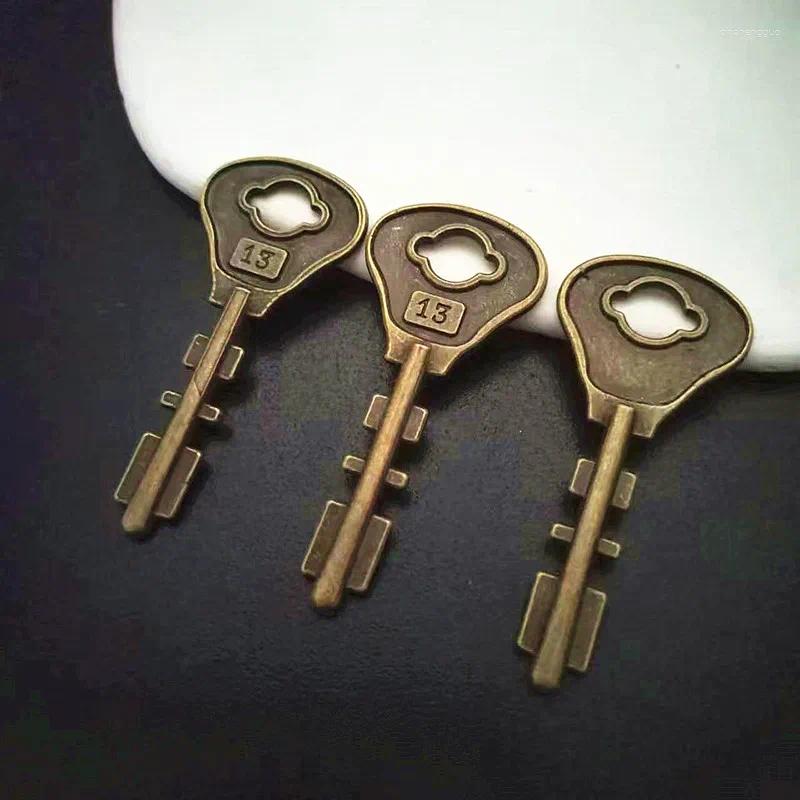Charms 10PCS 25x62mm Alloy Key Charm Pendants For Jewelry Making