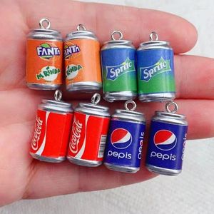 Charms 10 stcs 3d cola drink fles hars drop hangers drank drijvende doe -het -zelf oorbel armband sieraden accessoire bulk groothandel