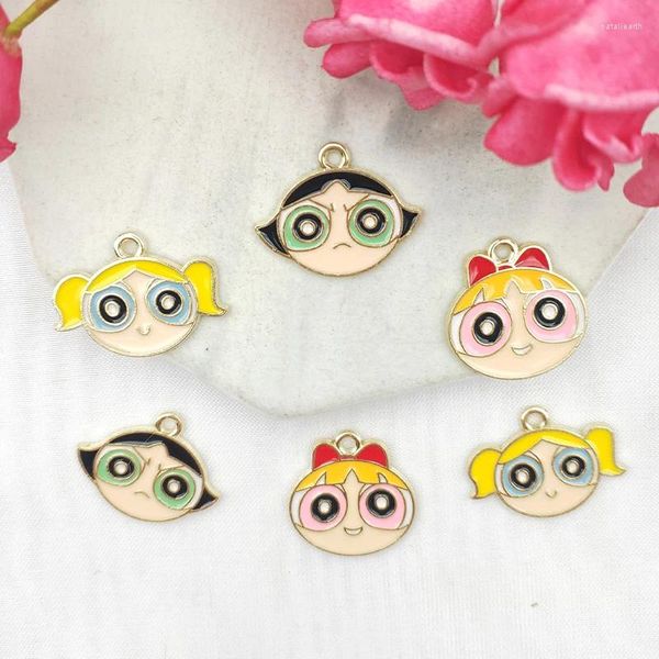 Dijes 10 Uds. De dijes de aleación, pendientes de personaje de Anime de dibujos animados clásicos, colgante DIY, pulsera, collar, accesorios de joyería de resina