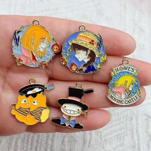 Charmes 10pcs Charme en alliage japonais Carton anime personnage d'oreille pendante Pendent DIY Colture de couverture