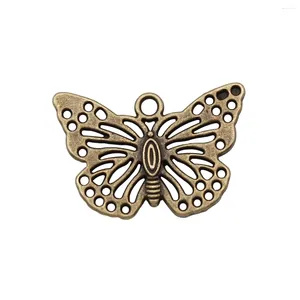 Charms 10 Stück Schmetterling 29x20mm Antik Bronze Farbe Zubehör für Schmuck Schlüsselanhänger Diy