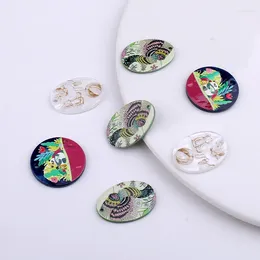 Breloques 10 pièces canard ours Panda oiseau imprimé pendentif pour boucle d'oreille collier porte-clés acrylique animal fleur bijoux à bricoler soi-même faisant des fournitures