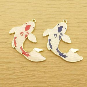 Charms 10 stks Emaille Vis Charme Voor Sieraden Maken Craft Supplies Oorbel Hanger Armband Ketting Metaal Diy Telefoon Accessoires