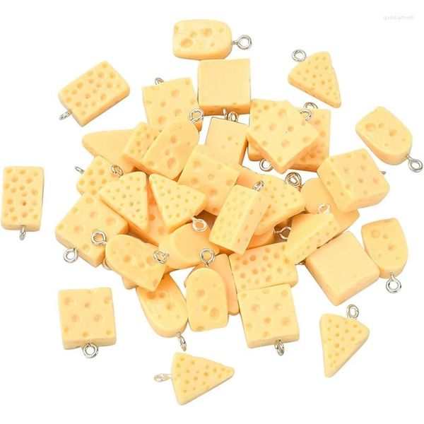 Breloques 10 pièces imitation nourriture pendentifs mignon Mini Dessert fromage résine pour bijoux porte-clés fabrication bricolage boucle d'oreille Bracelet accessoires