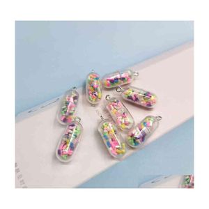 Charms 10Pcs Kawaii Capse Résine Pour La Fabrication De Bijoux Mignon Pendentif Diy Boucles D'oreilles Porte-clés Accessoires C345 Drop Delivery Findings Componen Dhuqo