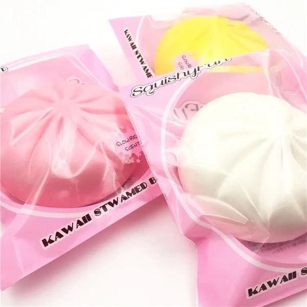 Charms 10pcs / lot 13cm Nouveau jumbo Suishy Sugar Big Bread Buns Kawaii Slow Rising Srop Toys Food Sweet Sweet Sweet Scented Original Package Wh