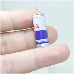 Charms 10 stcs/lot drink charme 3D Energy kan een fles hanger voor sleutelhanger Diy Earring sieraden maken FindDings Acessories drop levering Dhgay