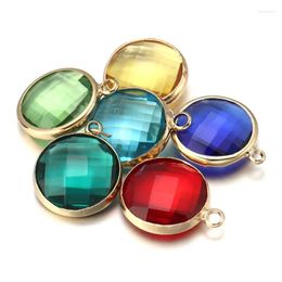 Charms 10pcs / lot Couleurs mixtes Pendants en cristal pour les bijoux faisant des billes de ramiage