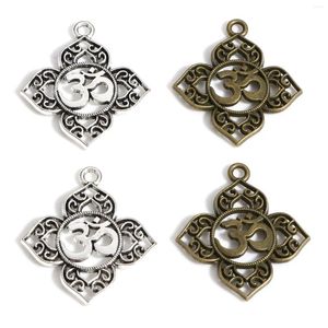 Breloques 10 pièces pendentifs religieux multicolore Om/Aum symbole creux bijoux à bricoler soi-même faisant collier femmes résultats 3.4 cm x 3 cm