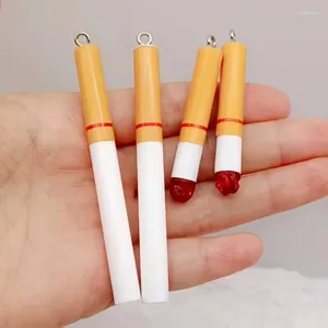 Breloques 10 pièces en résine de Cigarette, pendentif amusant pour boucle d'oreille, Bracelet, collier, fournitures de fabrication de bijoux, accessoires de bricolage