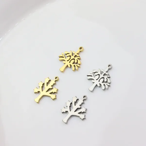 Charmes 10pcs en acier inoxydable Hope Tree DIY Fashion Bijoux Collier Oreilles Fabriquant vide de haute qualité étalé