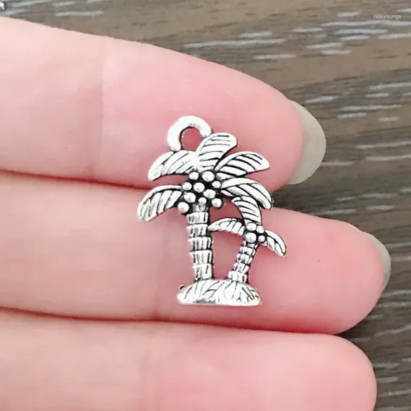 Charmes 12pcs Bohemian Palm Tree Charm Pendeur en alliage zinc pour bracelet Collier Boucles d'oreilles Zipper tire la fabrication de bijoux