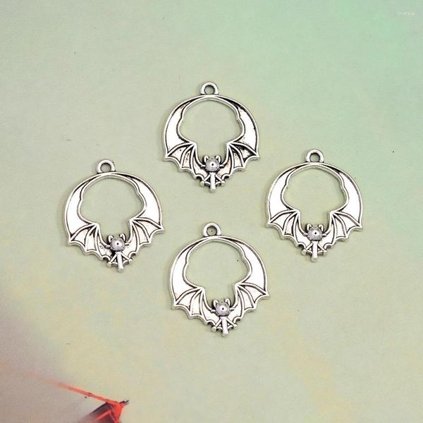 Charmes 15 pièces 19x23mm alliage tibétain gothique chauve-souris volante Halloween pendentifs pour collier à faire soi-même boucle d'oreille fabrication de bijoux artisanat fait à la main