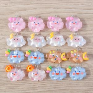 Charms 15 stcs 27x21 mm cartoonhars wolken hangers voor sieraden maken druppel oorbellen ketting diy handgemaakte sleutelhanger knutselen aanbod