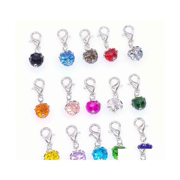 Charmes 15pcs / lot mix couleur gardien ange ailes perles en verre pendent colliers bricolages bracelet accessoires de bijoux
