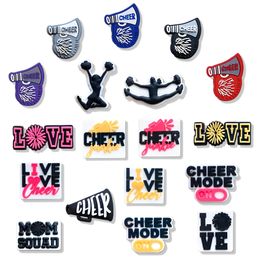 Charms 18 Stuks Cheerleading Schoen Cheer Cheerleaders Vormen Pvc Decoraties Voor Klomp Armband Polsbandje Drop Levering Otjvd