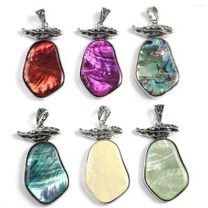 Charms 1pc Natuurlijke Shell Geverfd Hanger Willekeurige Kleur Parelmoer Voor Sieraden Maken DIY Vrouwen Ketting Oorbellen