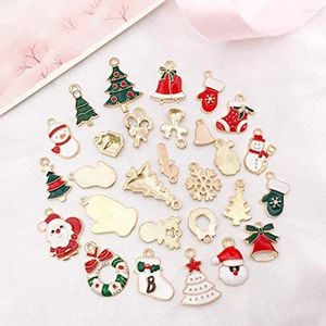 Dijes 20 unids/set señoras Navidad encanto pendientes moda joyería aleación decoración IY artesanía regalos