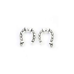 Charms 200 stks/partij Ancient Sier Legering U Lucky Horseshoe Bedels Hangers Voor Diy Sieraden Maken Bevindingen 15X12Mm Sieraden Sieraden Vinden Dh9Hk