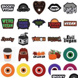 Charms 2021 Gros Halloween Horreur Chaussures Automne Glowing Evil Eye Blood In Out Designer Accessoires pour enfants Drop Livraison Otkku