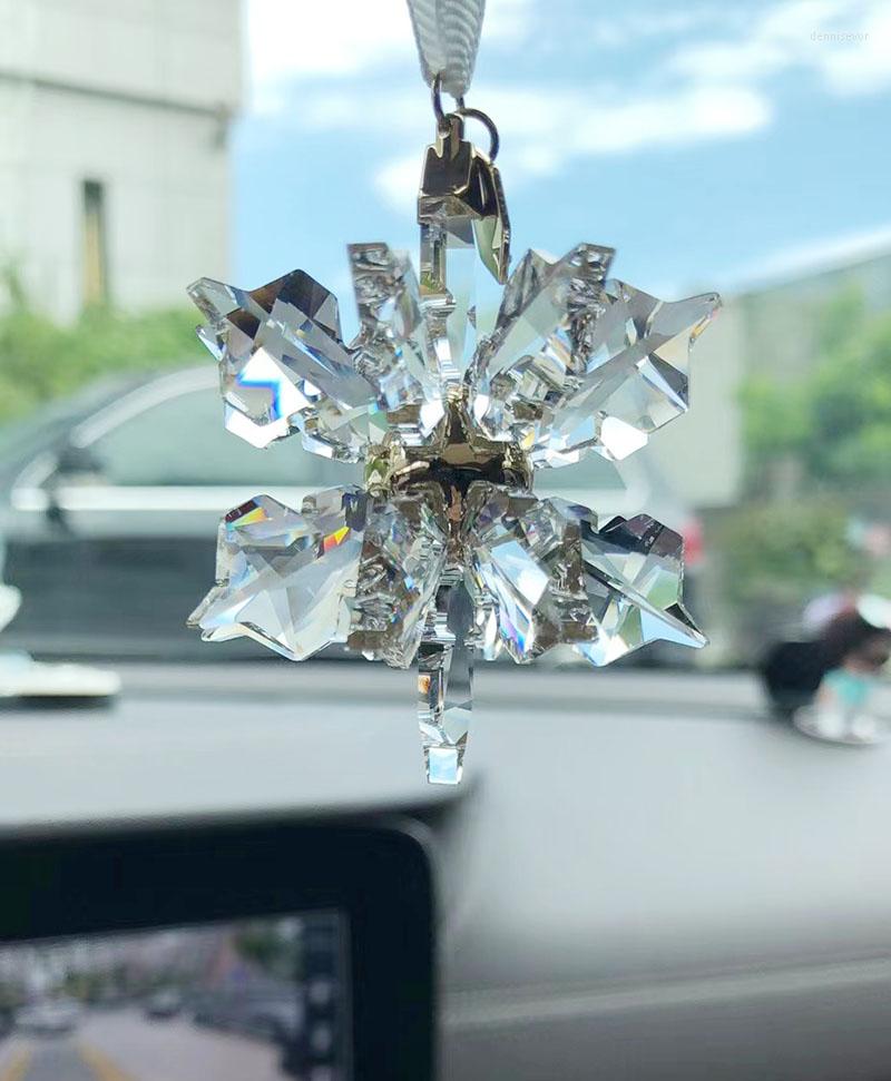 Charms 2023 Crystal 3D Snowflakes Car Grade de Ornamento Sunamento Sun