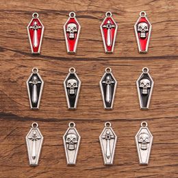 Charms 20PCS 11 26mm 2 Kleur Stijl Metaallegering Schedel Kruis Religieuze Geloof Hanger Voor Sieraden maken DIY Handgemaakte Craft