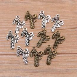 Charms 20 stcs 15 21 mm Twee kleuren magie toverstokken bowknot hangers handgemaakte decoratie vintage voor doe -het -zelf armband sieraden maken bevindingen