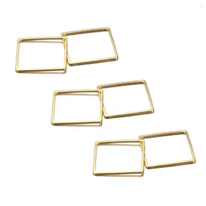 Charms 20pcs cuivre simple cadre géométrique carré pour la fabrication de bijoux bricolage pendentifs en métal accessoires