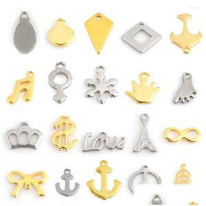 Charms 20 pcs/lot Infinity en acier inoxydable flocon de neige charme fabrication de bijoux fournisseur étiquette pendentifs pour collier bricolage à la main Dhq7T