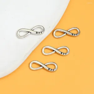 Bedels 20 stks/partijen 6x22mm Antiek Verzilverd Infinity BFF Hangers Voor DIY Armbanden Sieraden Maken Levert Accessoires