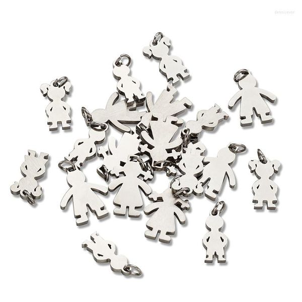 Breloques 20 pièces/ensemble 316 pendentifs en acier inoxydable garçon et filles pour la fabrication de bijoux Bracelet à bricoler soi-même collier accessoires résultats