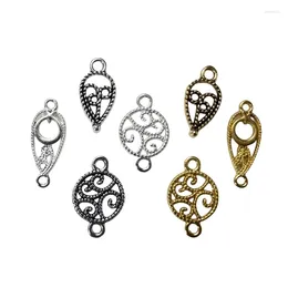 Breloques en forme d'oreille de blé, série lune et étoile, pendentif ajouré, fabrication de boucles d'oreilles, Bracelets, accessoires de connecteur, 20 pièces