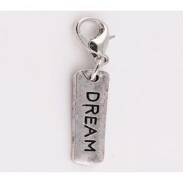 Charms 20 Stukslot Dream Tag Lucky Diy Dangle Hanger Fit Voor Magnetisch Glas Geheugen Drijvend Medaillon7747370 Drop Levering Sieraden Findin Dhf6E