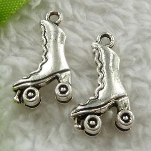 Charmes 220 pièces Antique Silver Ice Skate Charms 21x11mm # 1751