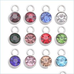 Charms 240Pcs / Lot Colorf Birthstone Crystal Charms Flottant Pour Bijoux D'anniversaire À La Main Diy Bracelet Et Collier 2531 Dro Dhgarden Dhirp