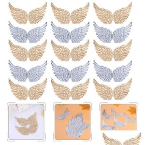 Charms 24 stks Angel Wing Patches stof reliëftas kleding applique diy ambachten levering drop levering 202 dh6b9