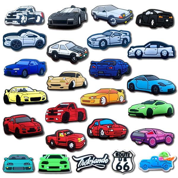 Charms 25 Race Car Shoe Fits For Shoes Bracelets Bracelets Pvc Décoration Garçons Hommes Party Favor Cadeaux Drop Delivery Otx0Y