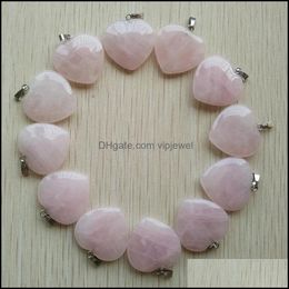 Charmes 25mm Rose Quartz Coeur Pierre Naturelle Charmes Pendentifs Pour Collier Fabrication De Bijoux Livraison Directe 2021 Résultats Compo Dhseller2010 Dheno