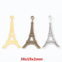 Charms 25pieces / Set Flat Eiffel Tower Bijoux en alliage de zinc Faire des résultats de bricolage à main 8038