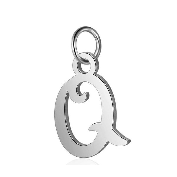 Charms 26Pcs Initial 26 Alphabet Anglais Lettre Charme Pendentifs Pour Femmes Homme Diy Collier Bracelet Fabrication De Bijoux Az Drop Delivery F Dhjkm