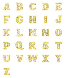 Charmes 26 pièces/lot Mini A-Z lettre initiale Alphabet anglais flottant ajustement verre mémoire Po médaillon pendentif colliers bijoux