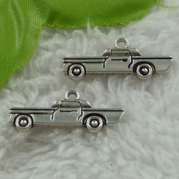 Charms 280 stuks antieke zilveren truck Charms 28x11mm #3693