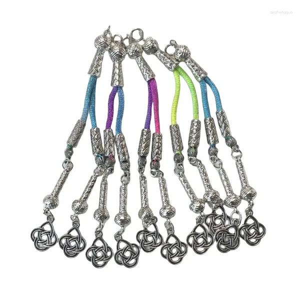 Charms 2pcs 12 couleurs Corde Série Prière Perle Gland Pendentif DIY À La Main Musulman Islamique Collier Connecteur Accessoires En Gros