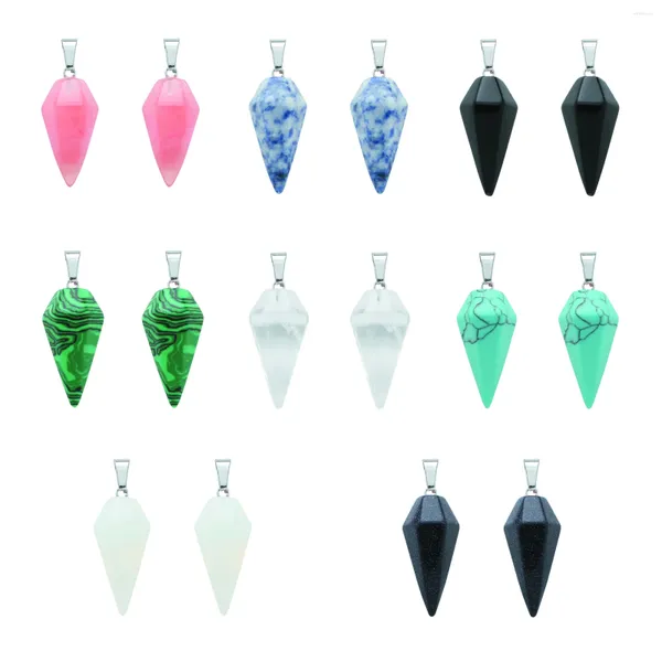 Charms 2pcs Forma de cono Natural Pendants Pendants Poli-Precio