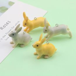 Charms 2pcs Korea Funny Resin Cute Diy Bevindingen Handgemaakte creatieve dieren sleutelhanger oorbellen Hangers sieraden C387