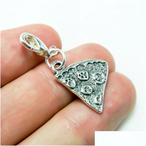 Charms 2pcs Pizza Lover Charm Slice of Clip on Food Bracelet Drop Delivery 202 Dhmke